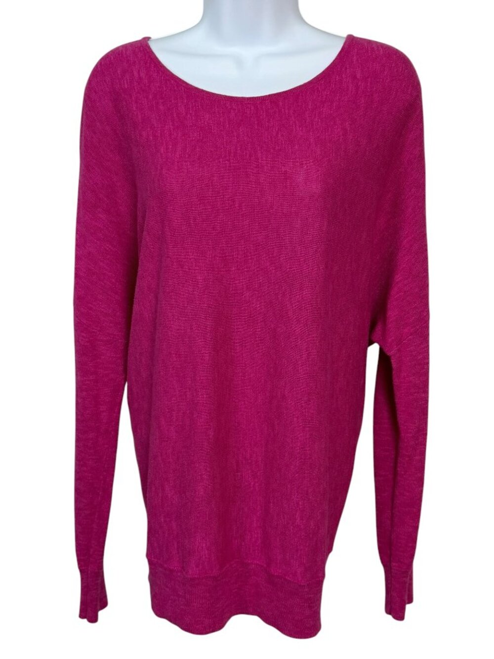 Gap Pink Boat Neck Dolman Knit Sweater Large Relaxed Casual Cozy